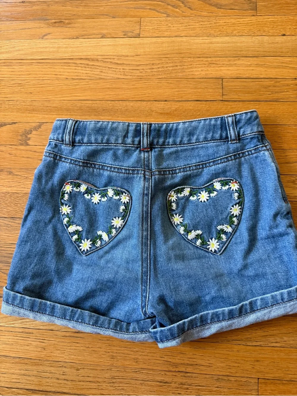 EUC Mini Boden Floral Pocket Denim Shorts